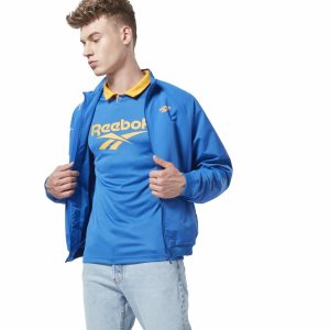 Reebok Classic Football Polo Sweatshirt Herren - HellBlau - DE 586-QZW